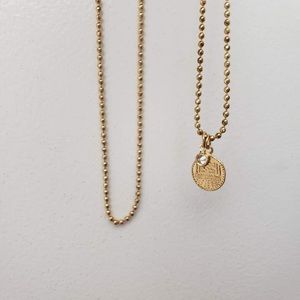 double layered coin necklace